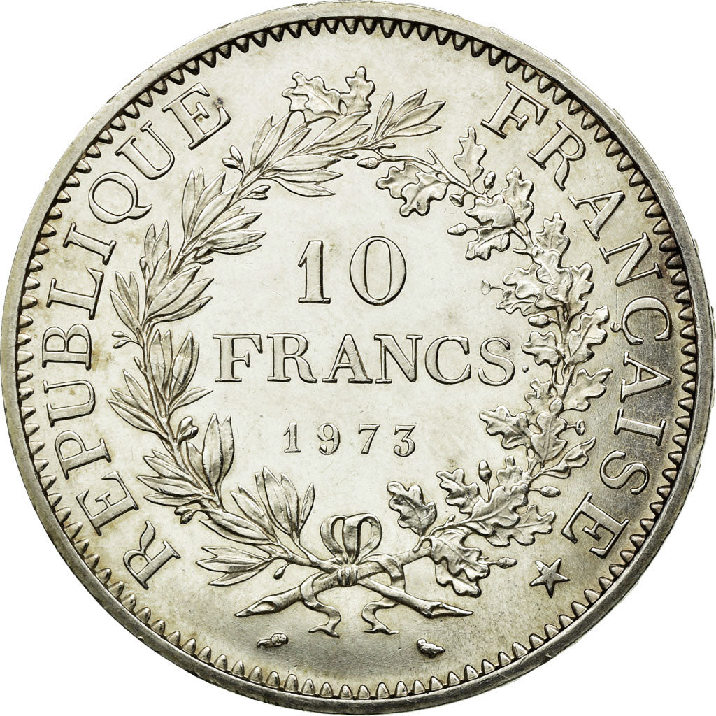 Coin, France, Hercule, 10 Francs, 1973, Paris, MS(63), Silver, KM:932