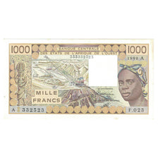 Banknote, West African States, 1000 Francs, KM:207Bb, EF(40-45)