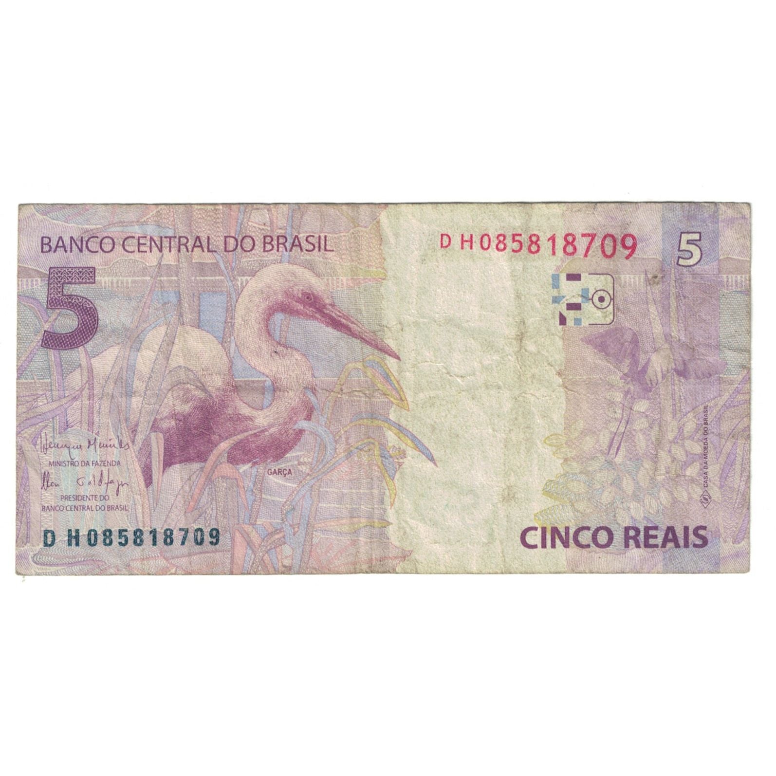 Biljet, Brazilië, 5 Reais, 2010, TB+