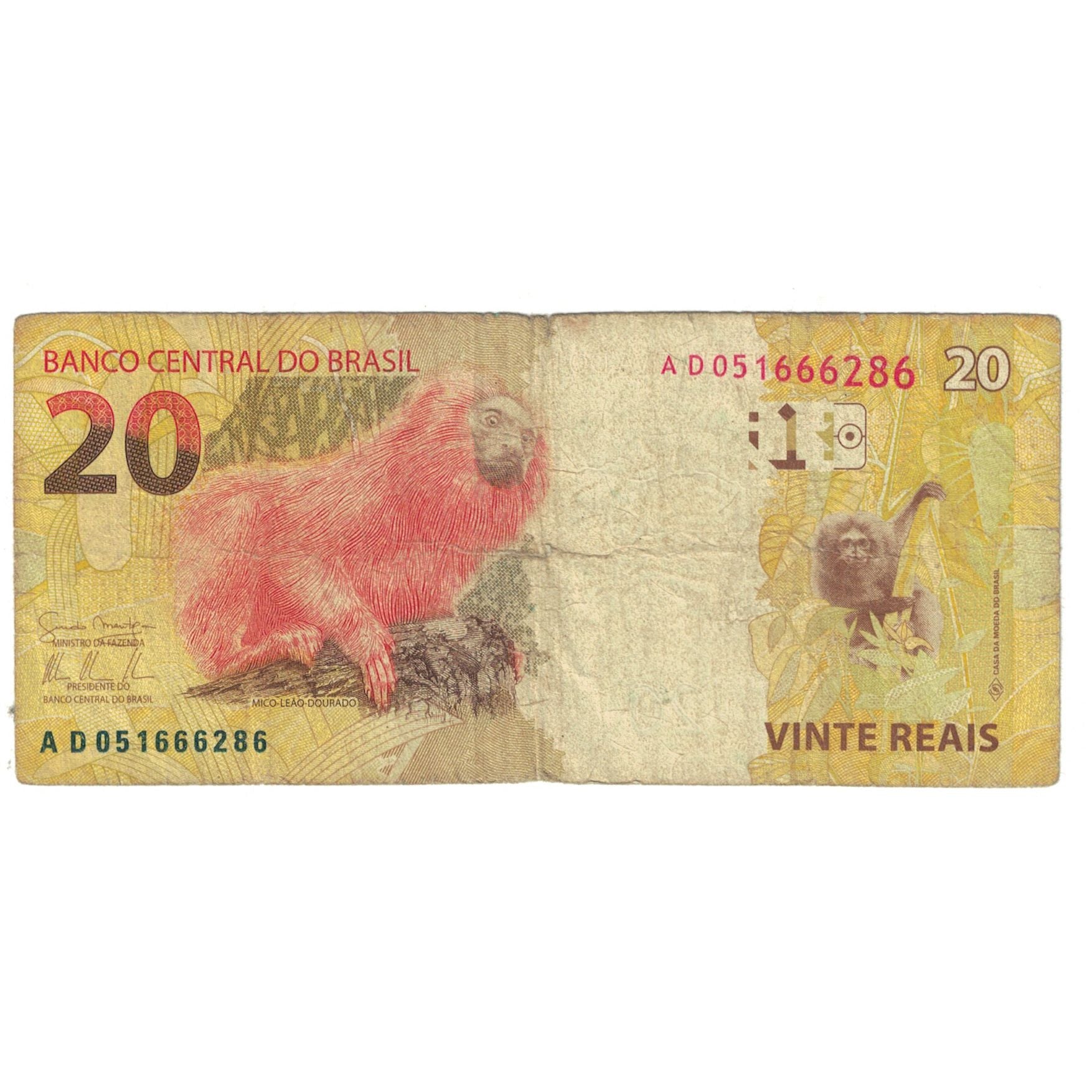 Billete, 20 Reais, Brasil, KM:254, BC