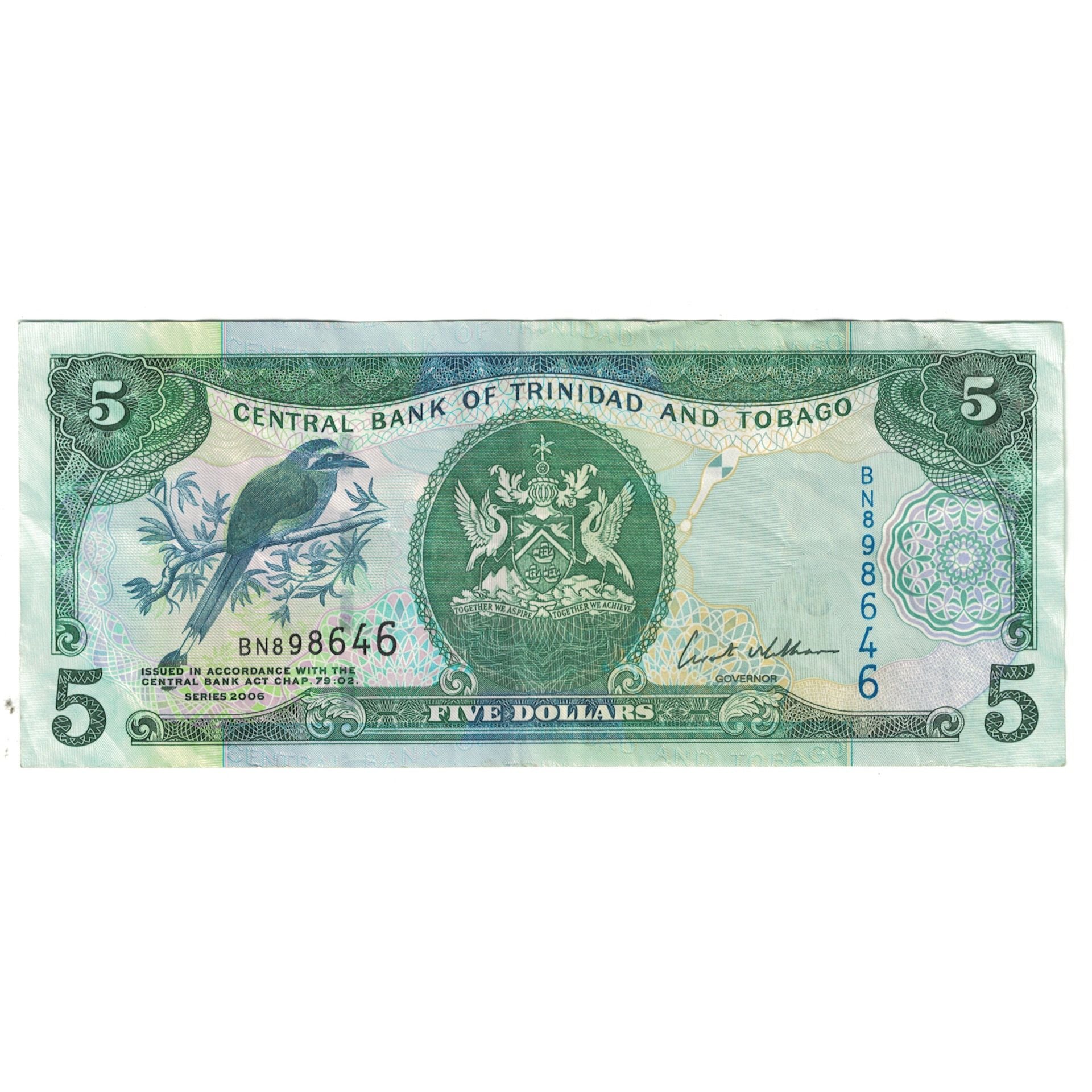Banknote, Trinidad and Tobago, 5 Dollars, 2006, KM:47, UNC(65-70)