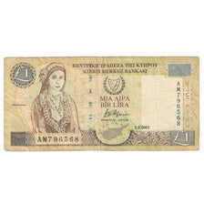 Banknot, Cypr, 1 Pound, 2001, 2001-02-01, KM:60d, VF(20-25)