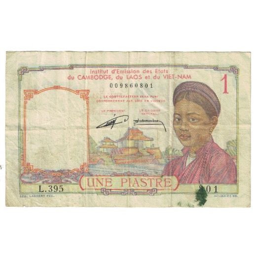 Banknote, FRENCH INDO-CHINA, 1 Piastre, KM:92, VF(20-25)