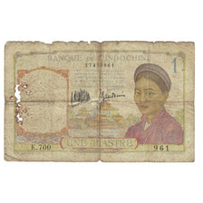 Banknote, FRENCH INDO-CHINA, 1 Piastre, undated 1932, KM:54a, VG(8-10)