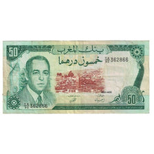 Biljet, Marokko, 50 Dirhams, 1985, KM:58b, TB