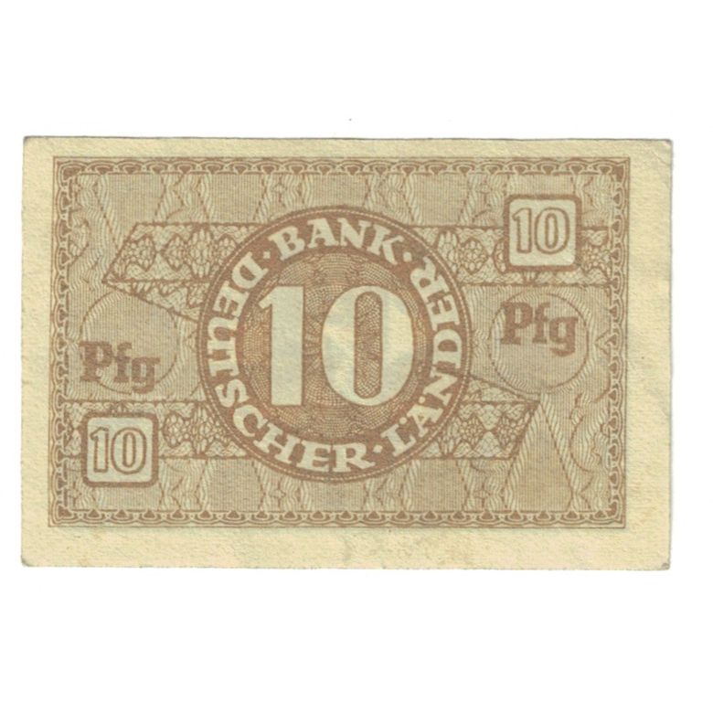 Banknote, GERMANY - FEDERAL REPUBLIC, 10 Pfennig, 1948, KM:12a, EF(40-45)
