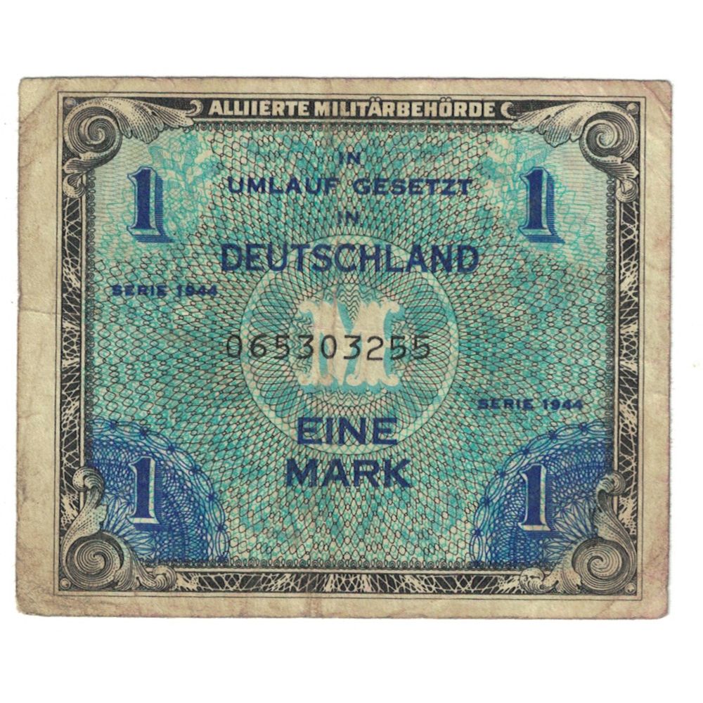 Banknot, Niemcy, 1 Mark, 1944, KM:192a, VF(20-25)