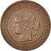 France, Cérès, 10 Centimes, 1871, Paris, AU(50-53), Bronze, KM:815.1, Gadoury265