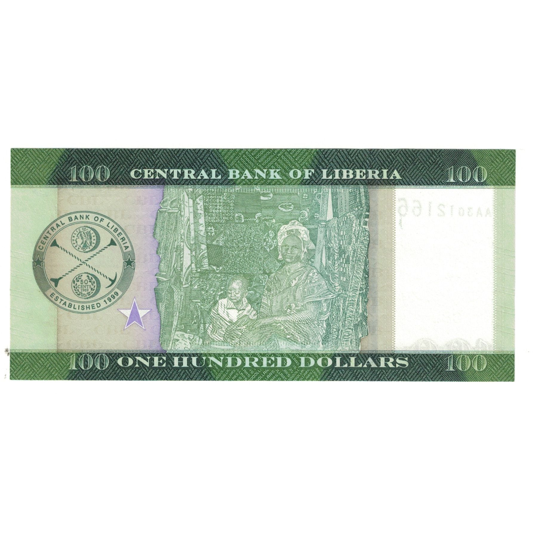 Biljet, Liberia, 100 Dollars, 2016, NIEUW