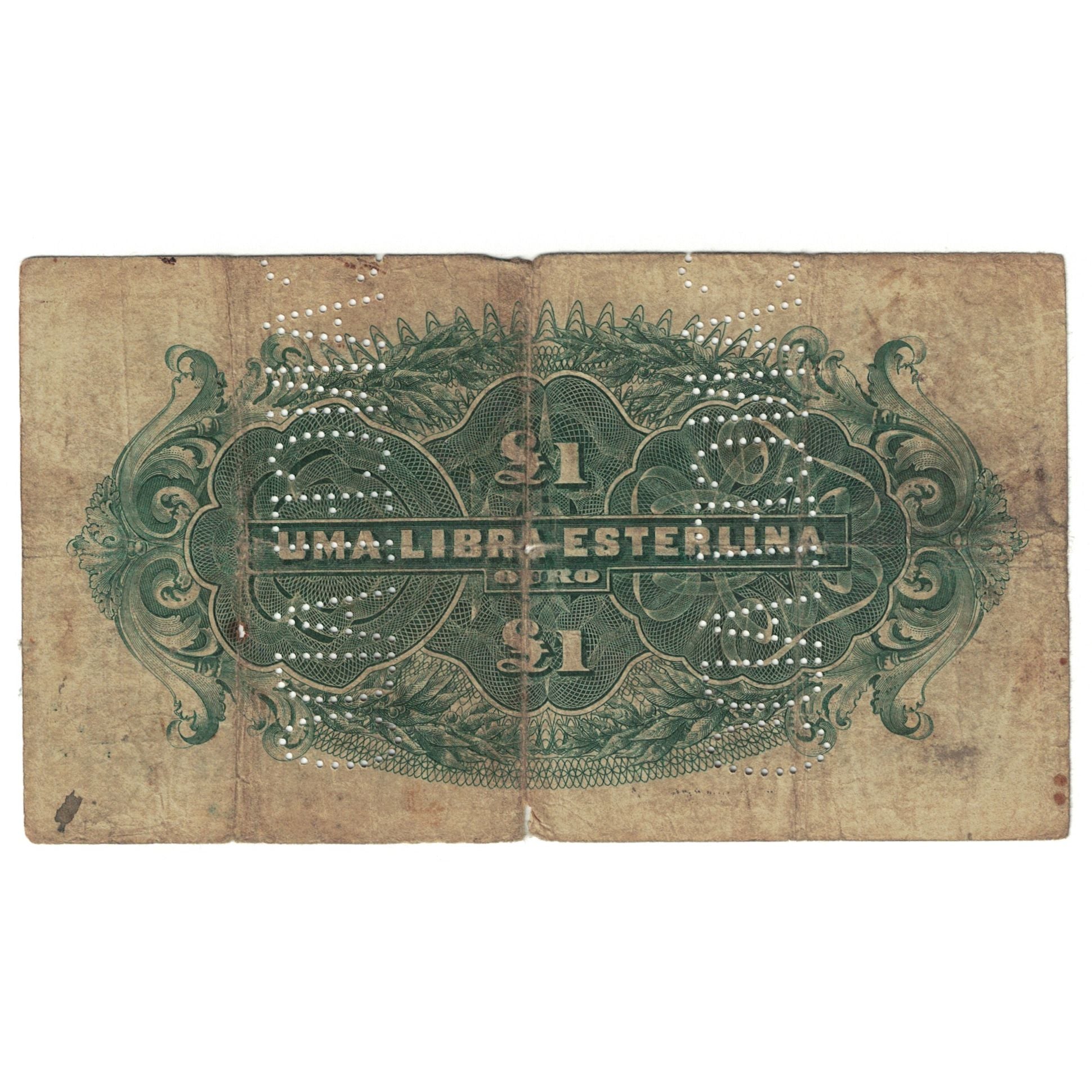 Banknote, Mozambique, 1 Libra, 1919, 1919-09-15, KM:R7b, F(12-15)
