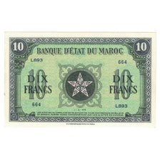 Banknote, Morocco, 10 Francs, 1943, 1944-03-01, KM:25a, UNC(63)