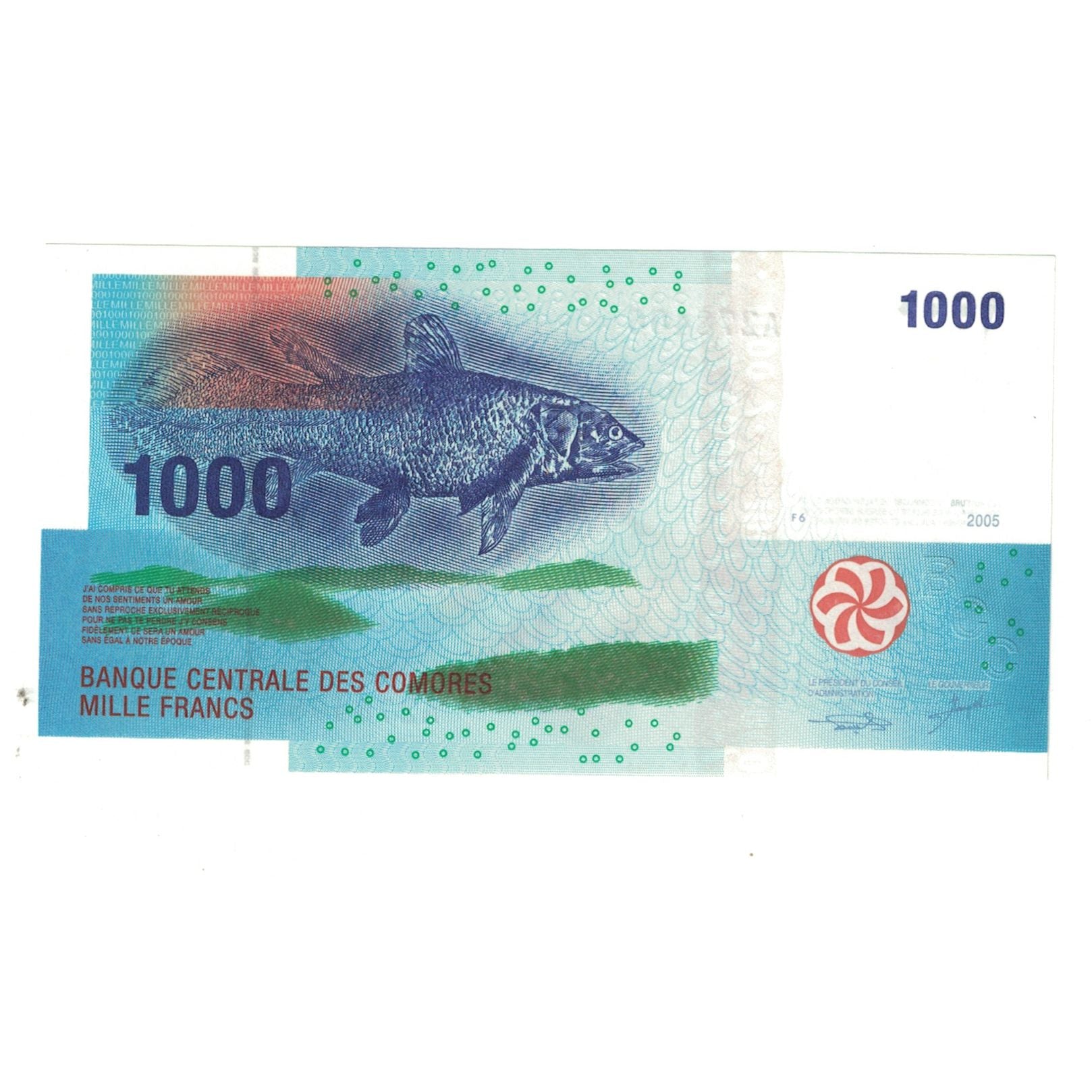 Biljet, Comoros, 1000 Francs, KM:16, NIEUW