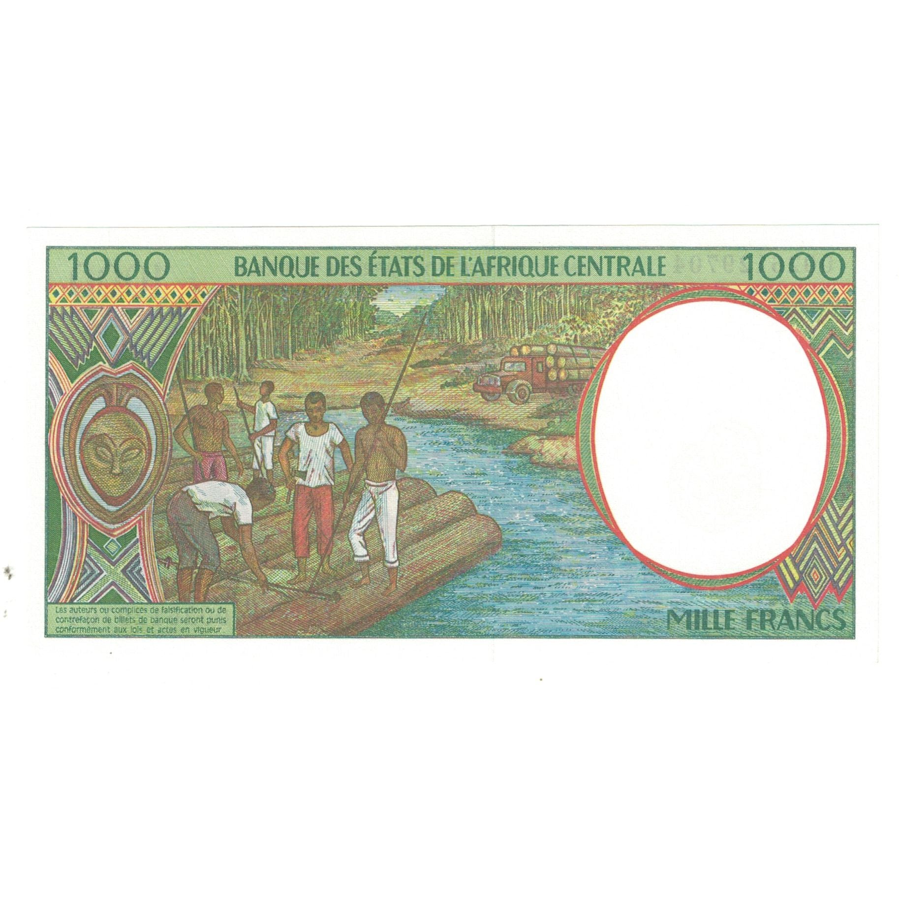 Banknote, Central African States, 1000 Francs, KM:102Cb, UNC(65-70)