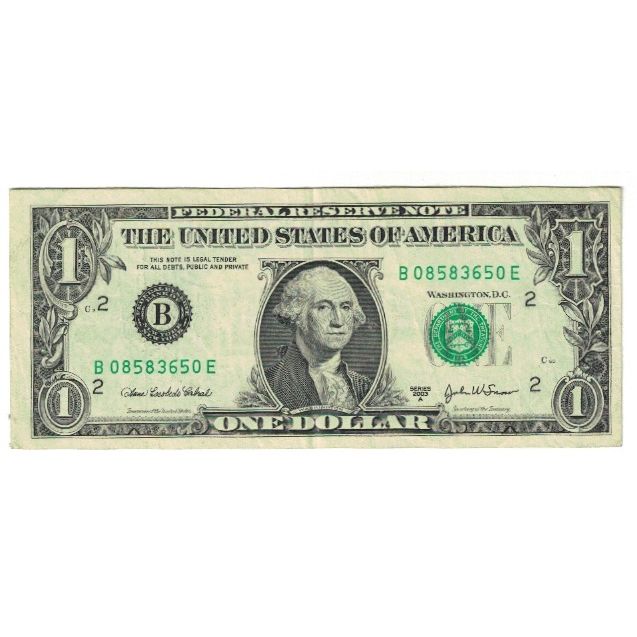 Biljet, Verenigde Staten, One Dollar, 2003, TTB