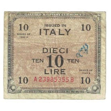 Nota, Itália, 10 Lire, 1943, Undated (1943), KM:M19b, VF(20-25)