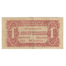 Biljet, Tsjecho-Slowakije, 1 Koruna, 1944, KM:45a, TTB