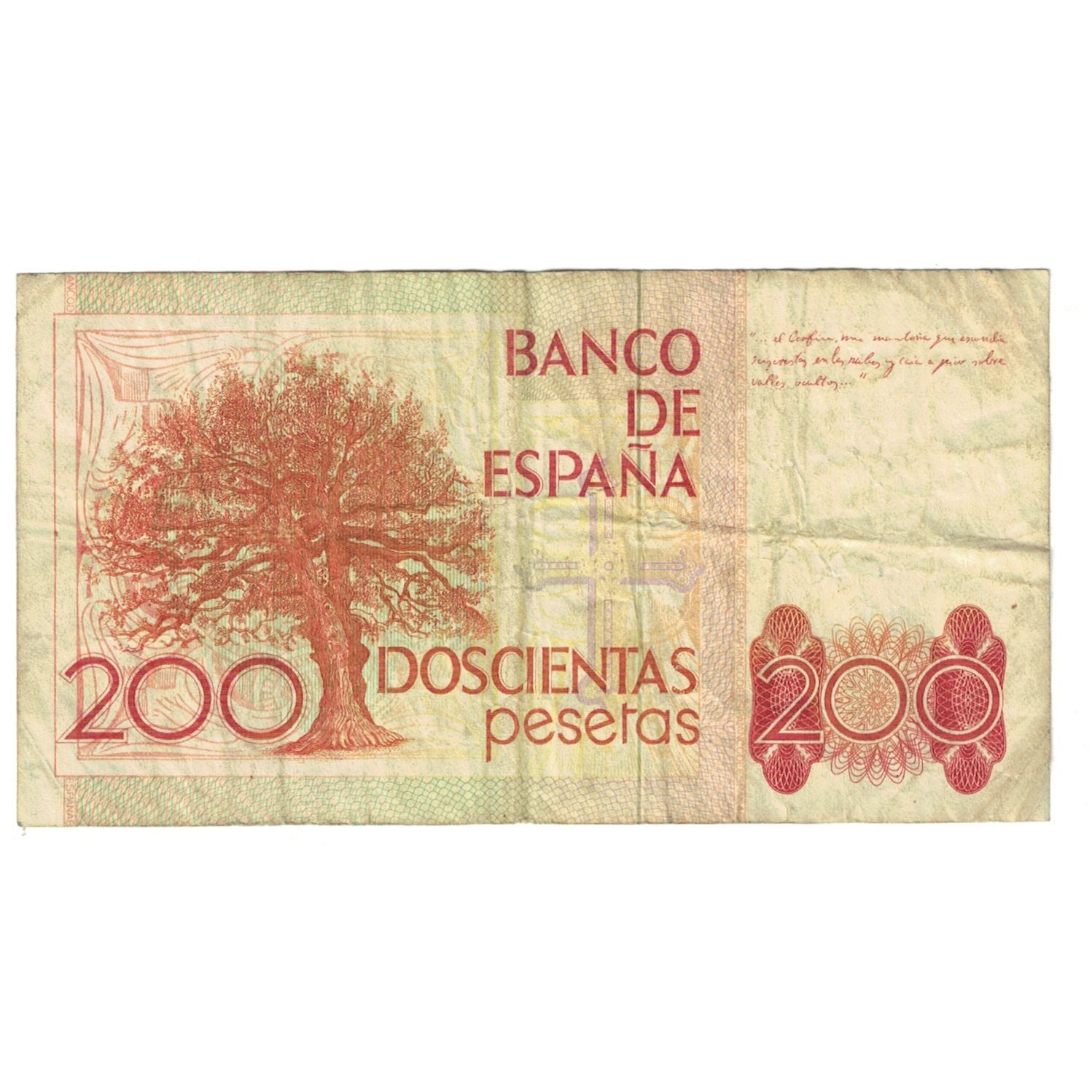 Banknote, Spain, 200 Pesetas, 1980, 1980-09-16, KM:156, VF(20-25)