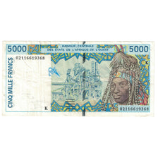 Banknote, West African States, 5000 Francs, KM:713Kb, EF(40-45)