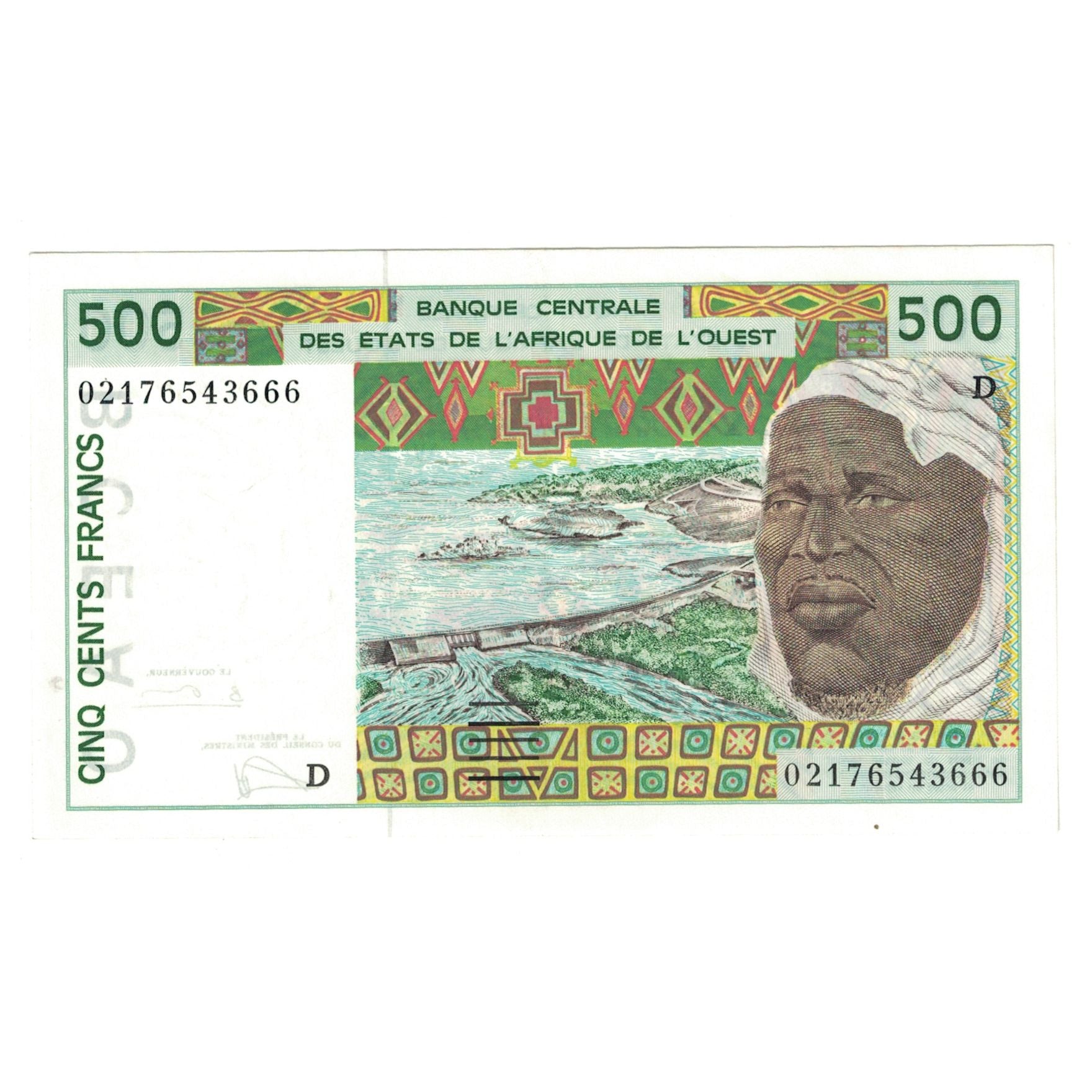 Banknote, West African States, 500 Francs, KM:410Dd, UNC(65-70)