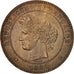 France, Cérès, 10 Centimes, 1880, Paris, TTB+, Bronze, KM:815.1, Gadoury:265a