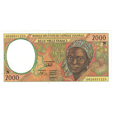 Banknot, Państwa Afryki Środkowej, 2000 Francs, 2000, KM:103Cg, UNC(65-70)