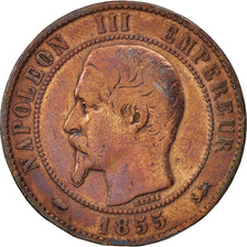 Coin, France, Napoleon III, Napoléon III, 10 Centimes, 1855, Lyon, F(12-15)