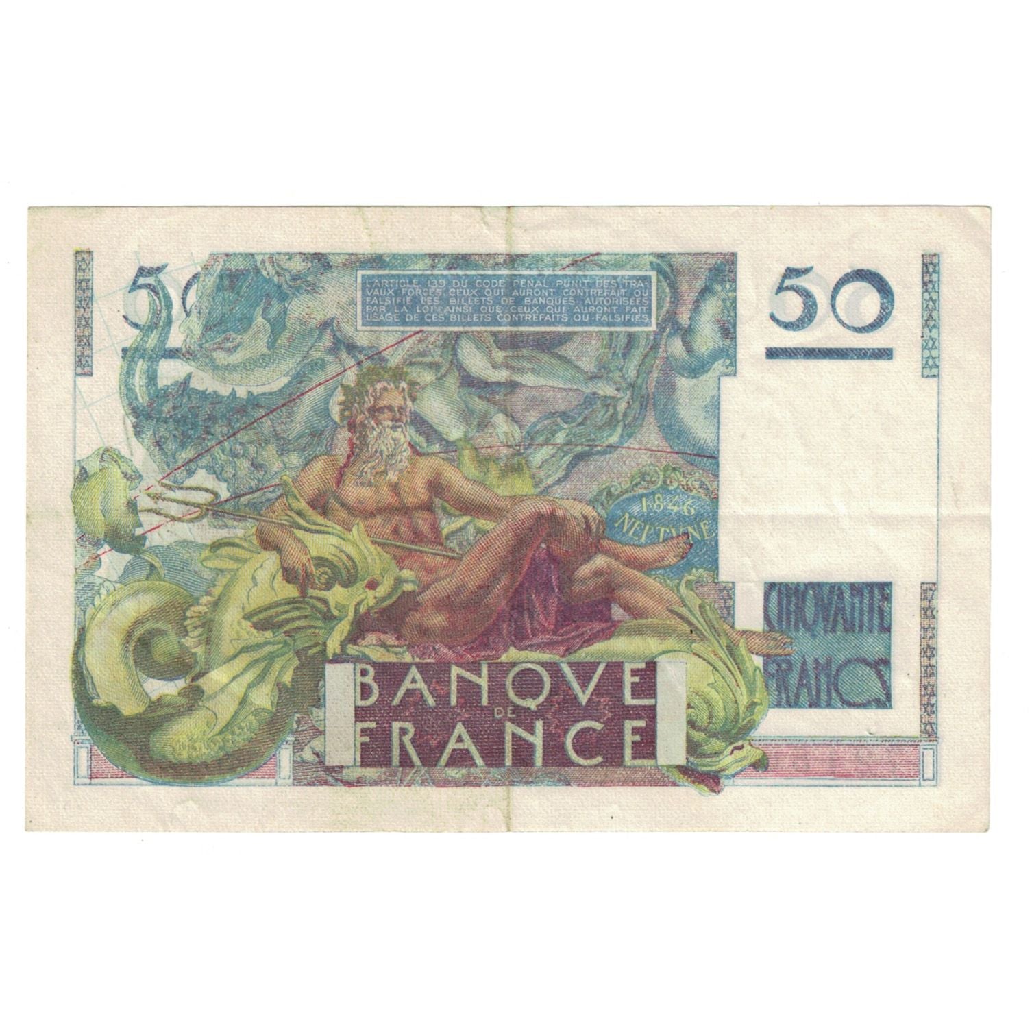Frankreich, 50 Francs, Le Verrier, 1949, R.124, SS+, Fayette:20.11, KM:127b