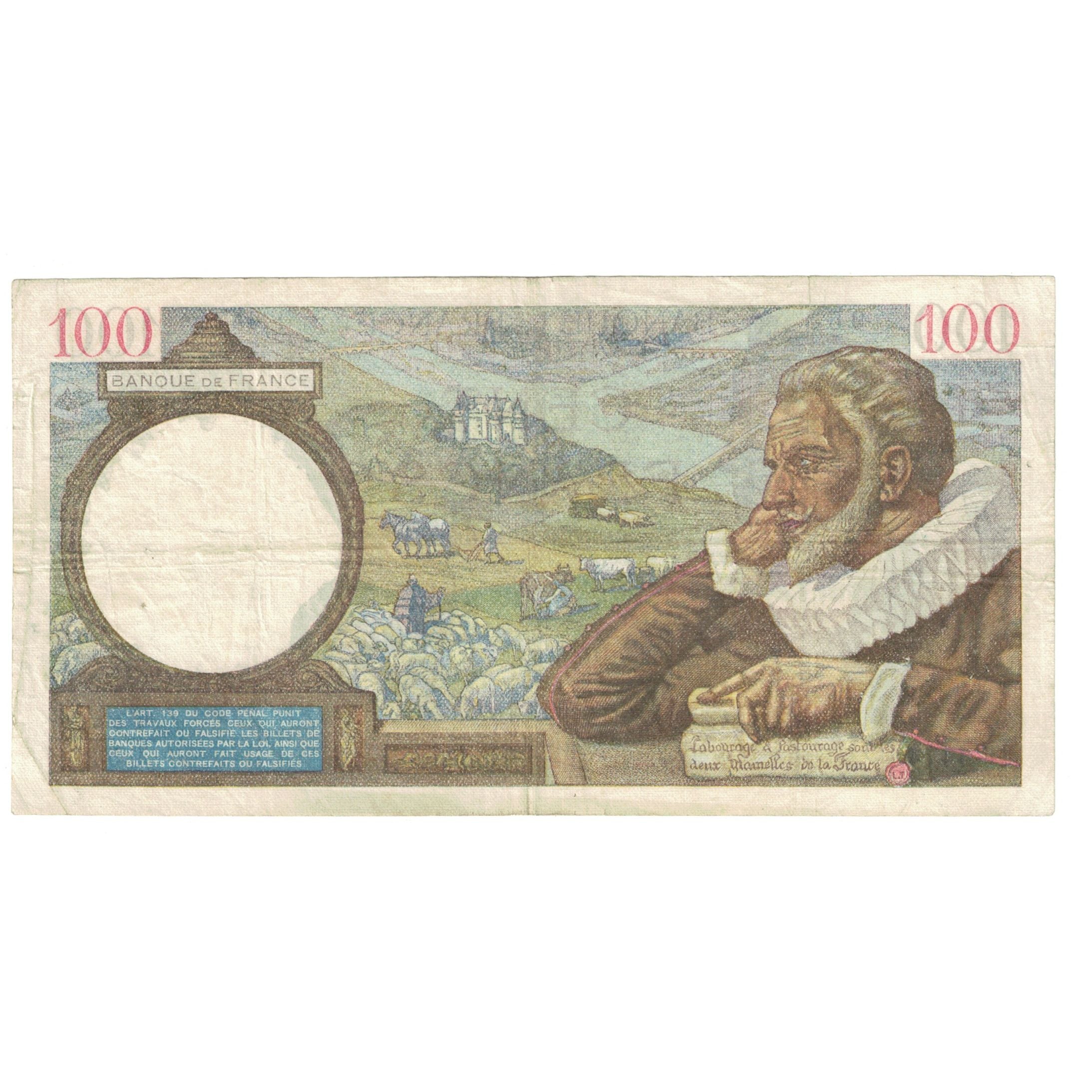 Francja, 100 Francs, Sully, 1939, F.4474, VF(30-35), Fayette:26.16, KM:94