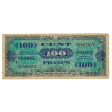 France, 100 Francs, Flag/France, 1944, 97662617, VF(20-25), Fayette:VF25.02