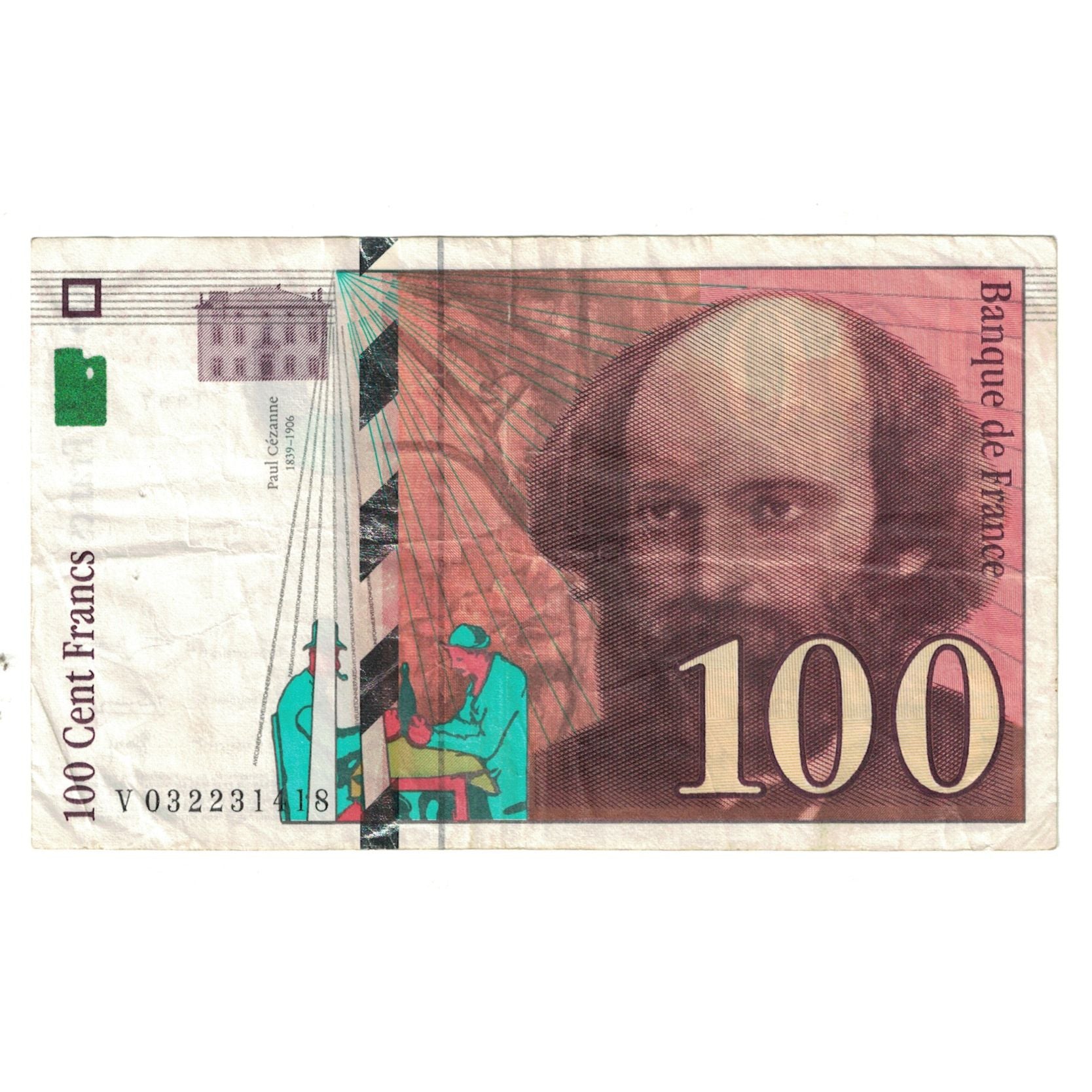 France, 100 Francs, Cézanne, 1997, V032231418, EF(40-45), Fayette:F74.01