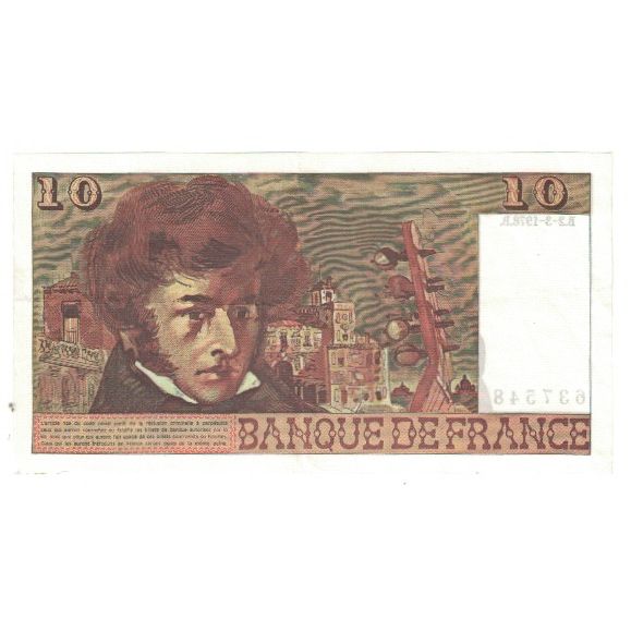 Francja, 10 Francs, Berlioz, 1978, Q.302, AU(55-58), Fayette:63.23, KM:150c