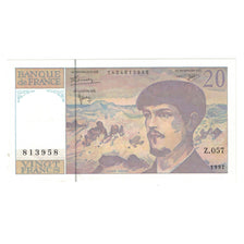 França, 20 Francs, Debussy, 1997, Z.057, UNC(65-70), Fayette:66 ter.2, KM:151i