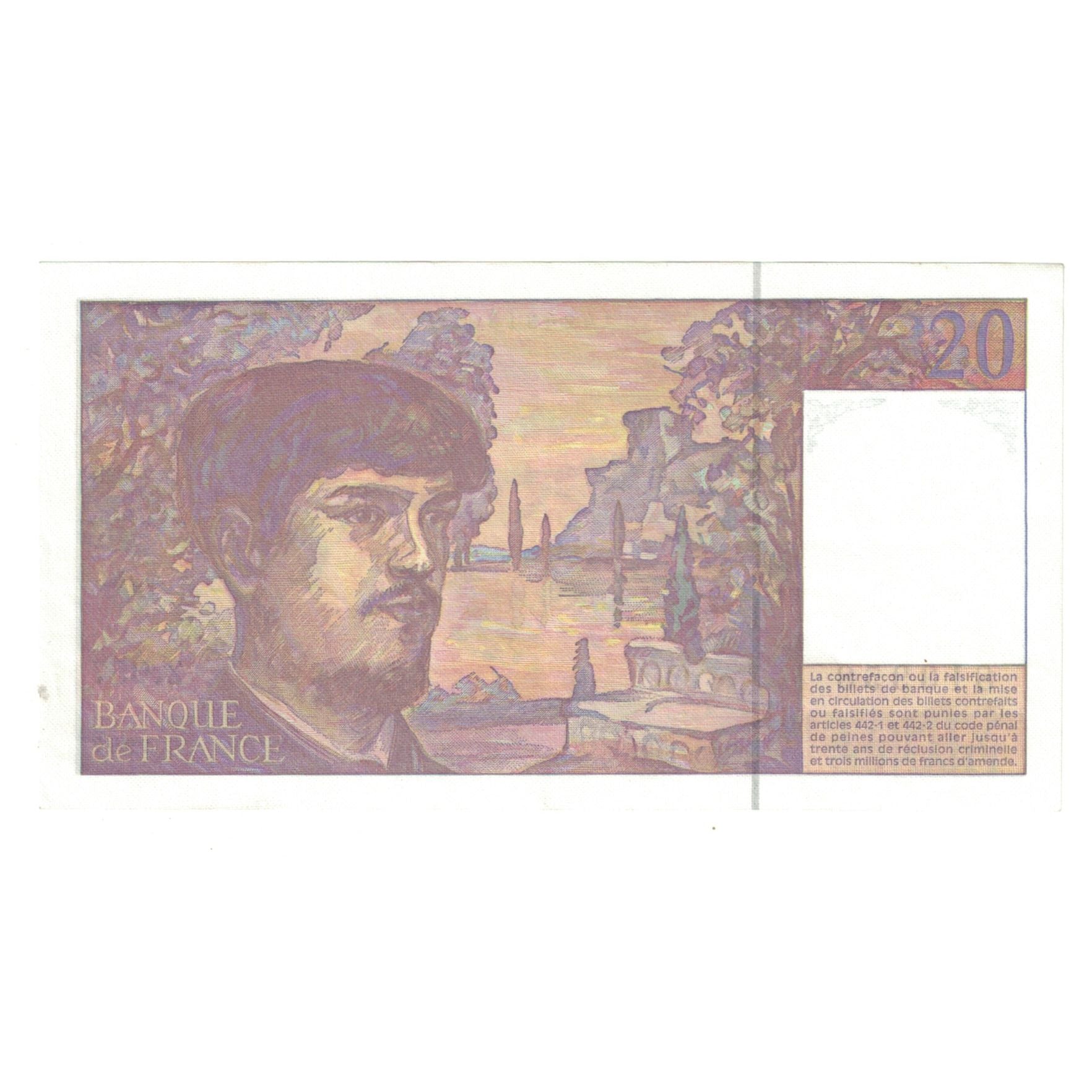Francia, 20 Francs, Debussy, 1997, Z.057, UNC, Fayette:66 ter.2, KM:151i