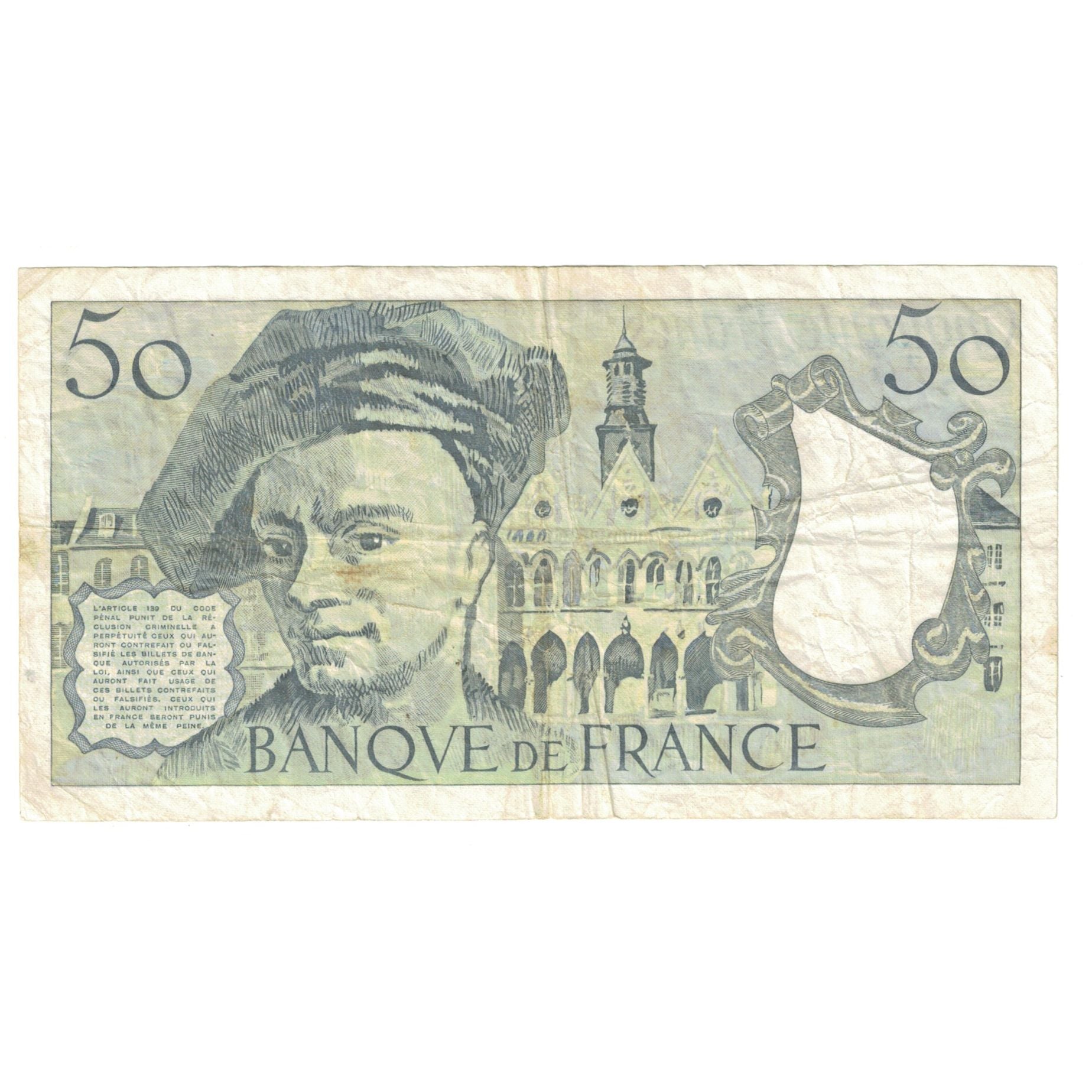 Francia, 50 Francs, Quentin de La Tour, 1992, O.71, MB, Fayette:67.18, KM:152f
