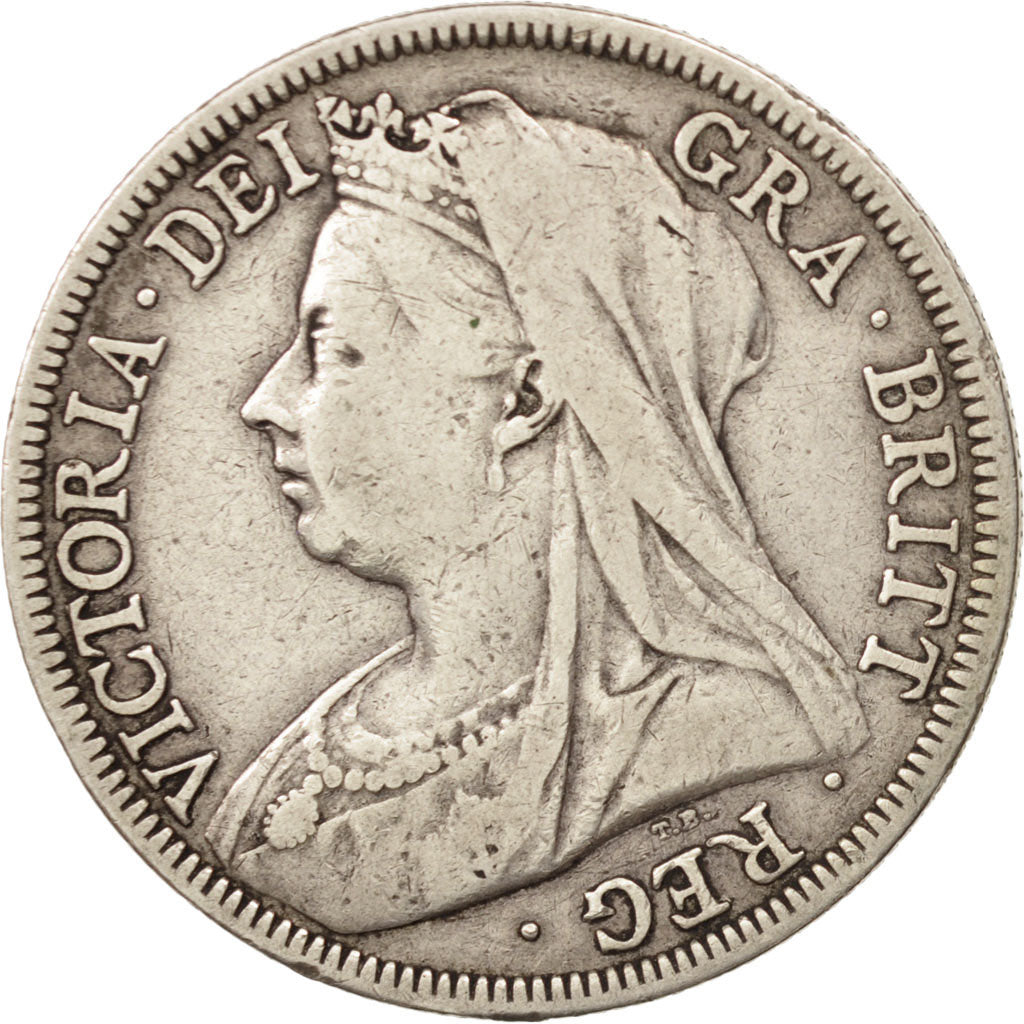 Great Britain, Victoria, 1/2 Crown, 1900, VF(30-35), Silver, KM:782