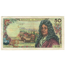 France, 50 Francs, Racine, 1970, Q.158, VF(20-25), Fayette:64.16, KM:148c