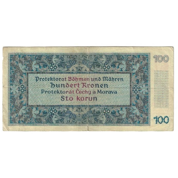 Banknote, Bohemia and Moravia, 100 Korun, 1940, 1940, KM:7a, VF(20-25)