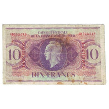 Banconote, Guadalupe, 10 Francs, 1944, 1944-02-02, KM:27A, B+