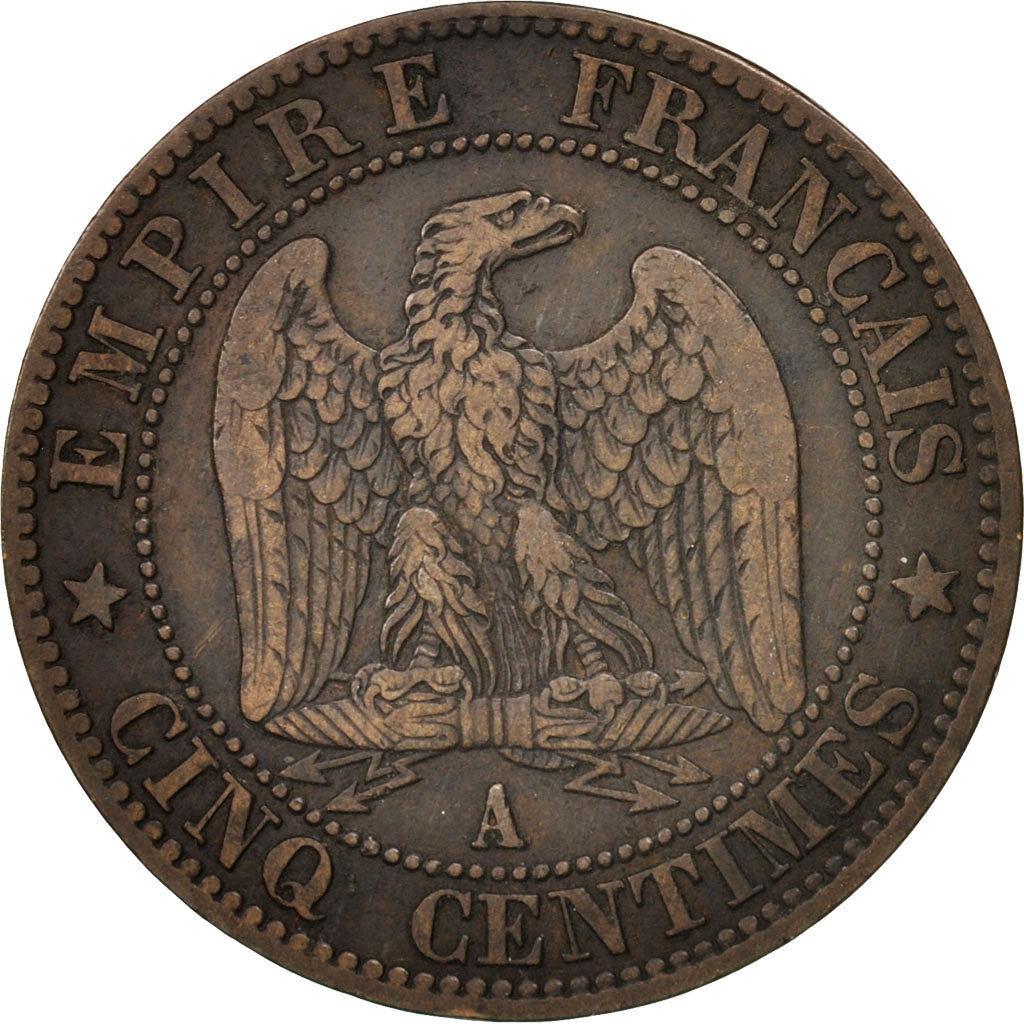 Frankreich, Napoleon III, 5 Centimes, 1853, Paris, EF(40-45),KM 777.1,Gadoury152