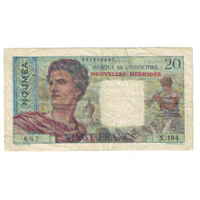 Biljet, Nieuw -Caledonië, 20 Francs, NOUVELLES HEBRIDES, TTB