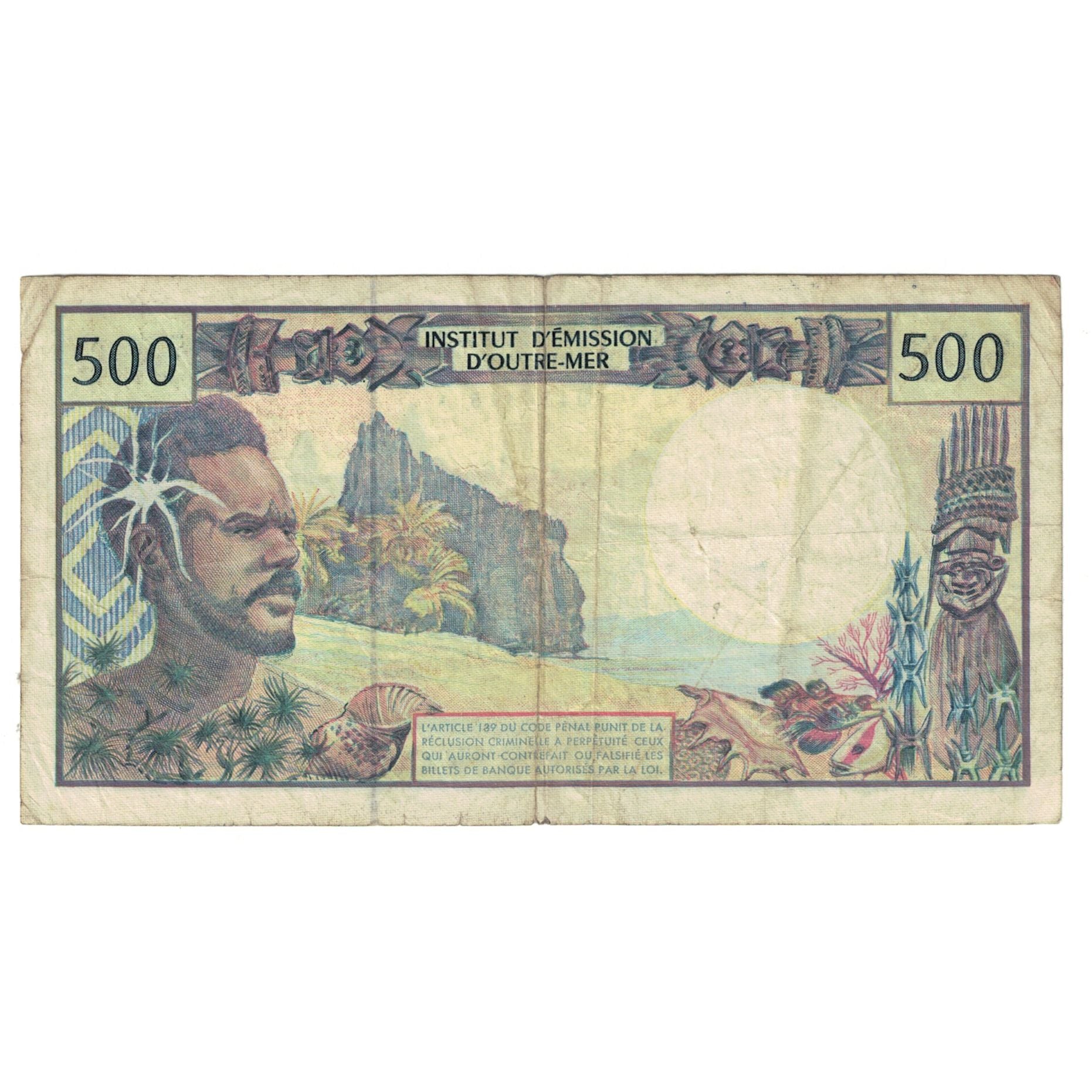 Banknote, New Caledonia, 500 Francs, Undated (1969-92), KM:60a, VF(20-25)