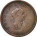Great Britain, George III, 1/2 Penny, 1806, VF(20-25), Copper, KM:662