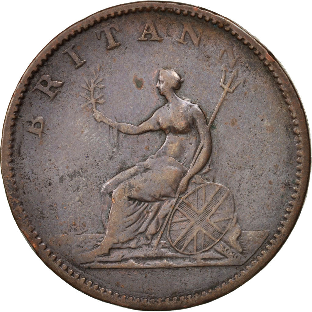 Great Britain, George III, 1/2 Penny, 1806, VF(20-25), Copper, KM:662