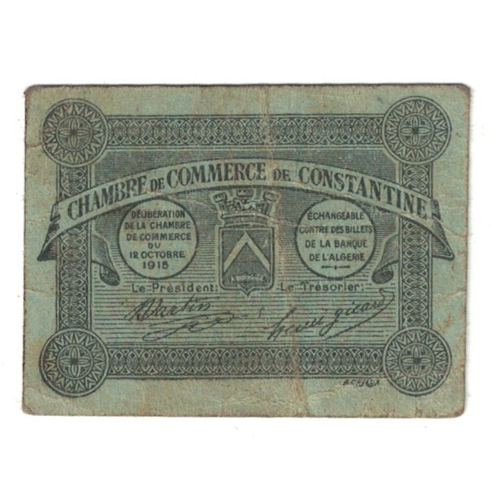 Banknote, Algeria, 5 Centimes, 1915, 1915-10-12, VF(30-35)