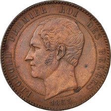Belgio, 10 Centimes, 1853, Brussels, BB, Rame, KM:1.2