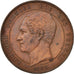 Belgio, 10 Centimes, 1853, Brussels, BB, Rame, KM:1.2