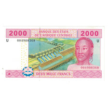 Banknote, Central African States, 2000 Francs, 2002, KM:208U, UNC(65-70)