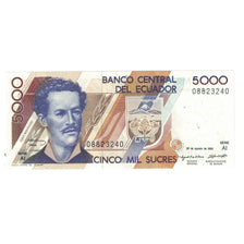 Banknot, Ekwador, 5000 Sucres, 1993, 1993-08-20, KM:128a, UNC(65-70)