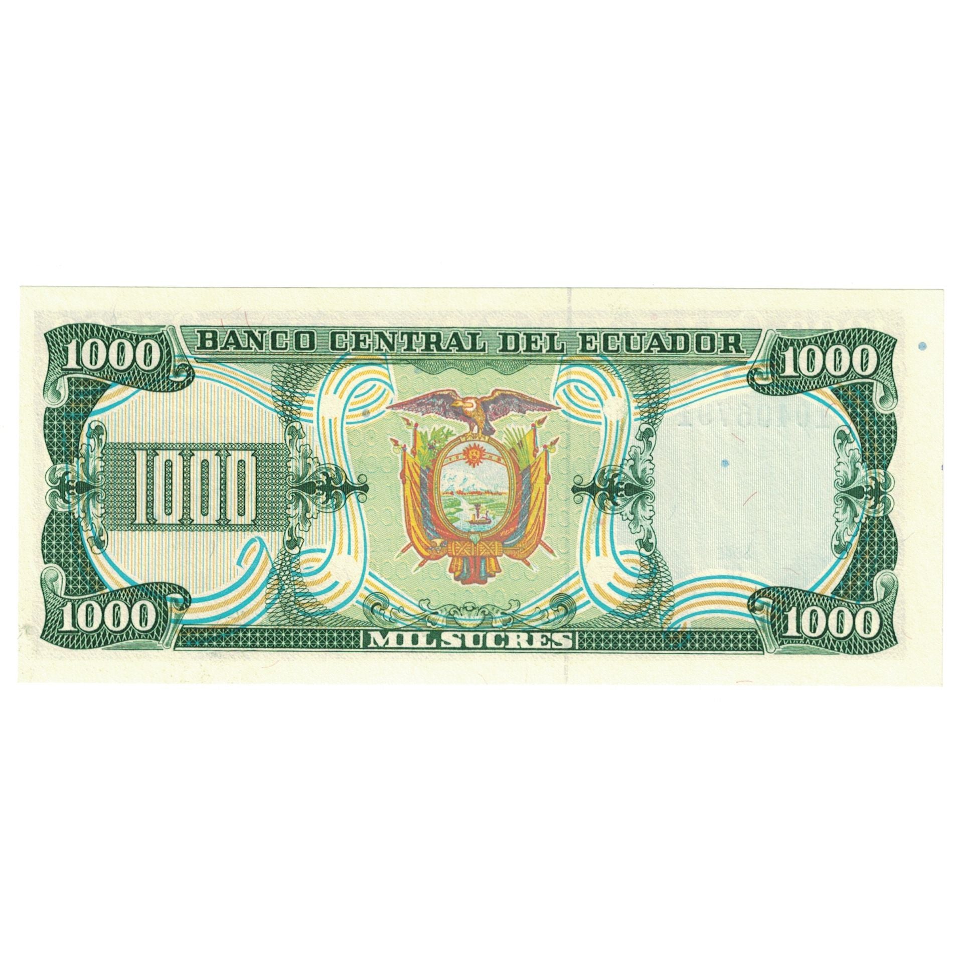 Banknote, Ecuador, 1000 Sucres, 1988, 1988-06-08, KM:125a, UNC(65-70)