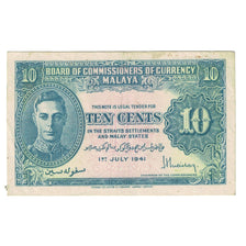 Banknote, MALAYA, 10 Cents, 1941, 1941-07-01, KM:8, EF(40-45)